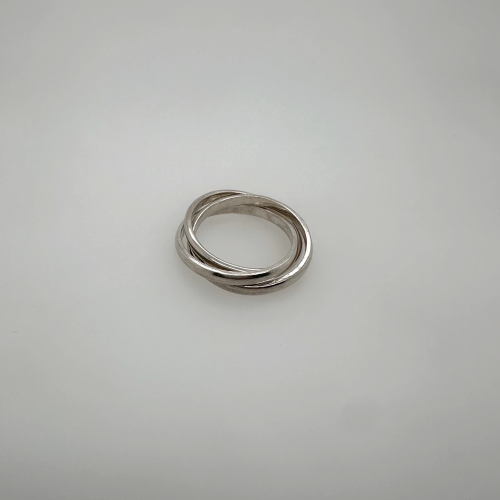 Sterling Silver Interlocking Ring - image 3